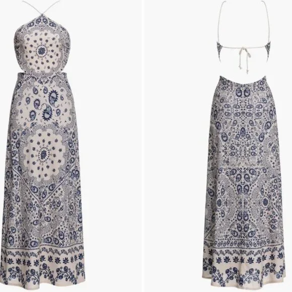 Agua Bendita Indira Atma Dress in Multicolor cutout paisley maxi vacation floral - Picture 2 of 12